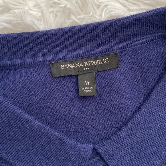 Banana Republic navy blue collared knit sweater - Picture 10 of 11